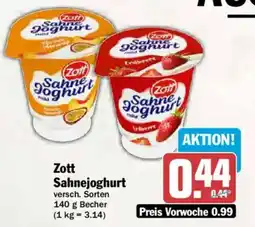 AEZ Zott Sahnejoghurt Angebot