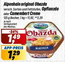 Simmel Alpenhain original Obazda Angebot