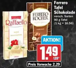 AEZ Ferrero Tafel Schokolade Angebot