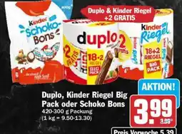 AEZ Duplo, Kinder Riegel Big Pack oder Schoko Bons Angebot