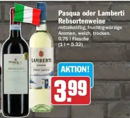 AEZ Pasqua oder Lamberti Rebsortenweine Angebot