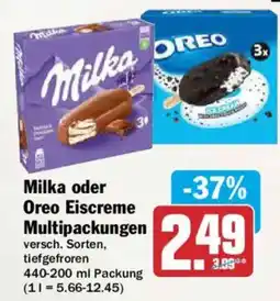 AEZ Milka oder Oreo Eiscreme Angebot