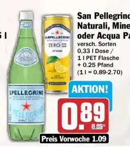 AEZ San Pellegrino Naturalli, Mineralwasser Angebot