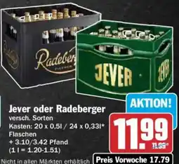 AEZ Jever oder Radeberger Angebot