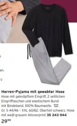 Tchibo Herren-Pyjama mit gewebter Hose Angebot