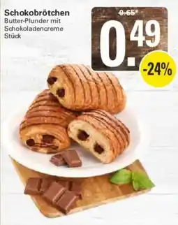 WEZ Schokobrötchen Butter-Plunder mit Schokoladencreme Angebot