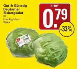 WEZ Gut & Günstig Deutscher Eisbergsalat Angebot
