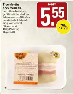 WEZ Tischfertig Kohlroulade Angebot