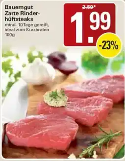 WEZ Bauerngut Zarte Rinderhüftsteaks Angebot