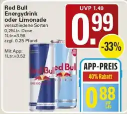 WEZ Red Bull Energiedrink Angebot