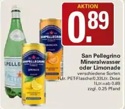 WEZ San Pellegrino Mineralwasser oder Limonade Angebot