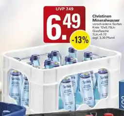 WEZ Christinen Mineralwasser Angebot
