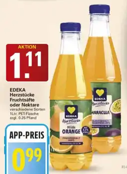 WEZ EDEKA Herzstücke Fruchtsäfte oder Nektare Angebot