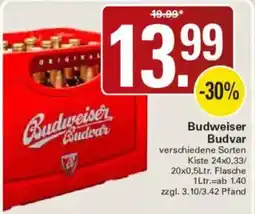 WEZ Budweiser Budvar Angebot