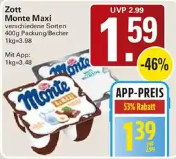 WEZ Zott Monte Maxi Angebot