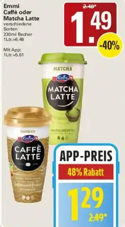 WEZ Emmi Caffè oder Matcha Latte Angebot