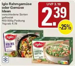 WEZ Iglo Rahmgemüse oder Gemüse Ideen Angebot
