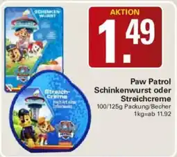 WEZ Paw Patrol Schinkenwurst oder Streichcreme Angebot