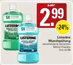 WEZ Listerine Mundspülung Angebot