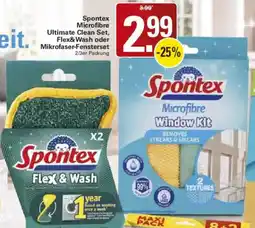 WEZ Spontex Microfibre Ultimate Clean Set, Flex&Wash oder Mikrofaser-Fensterset Angebot