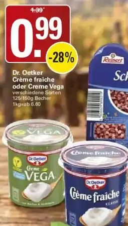 WEZ Dr. Oetker Crème fraiche oder Creme Vega Angebot