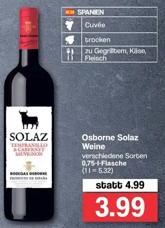 Famila Nord West Osborne Solaz Weine 0,75L Angebot