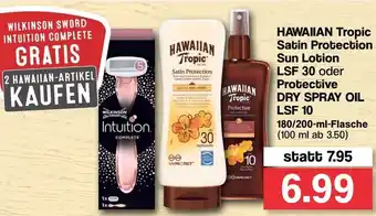 Famila Nord West Hawaiian Tropic Satin Protection Sun Lotion LSF oder Protective Dry Spray Oil LSF 10 Angebot