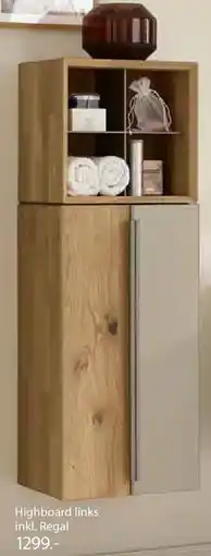 Zurbrüggen Highboard links inkl. Regal Angebot