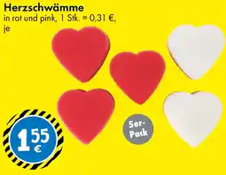 TEDi Herzschwämmen in rot und pink Angebot