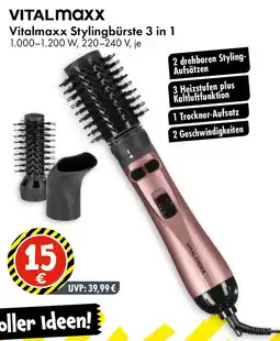 TEDi Vitalmaxx Stylingbürste 3 in 1 Angebot