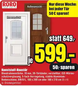 B1 Discount Baumarkt Kunststoff-Haustür Angebot