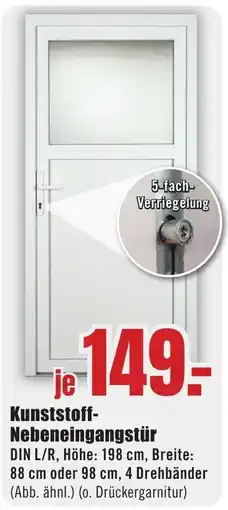 B1 Discount Baumarkt Kunststoff-Nebeneingangstür Angebot