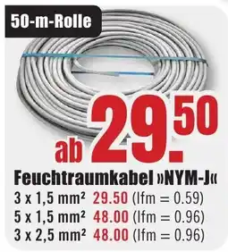 B1 Discount Baumarkt Feuchtraumkabel »NYM-J« Angebot