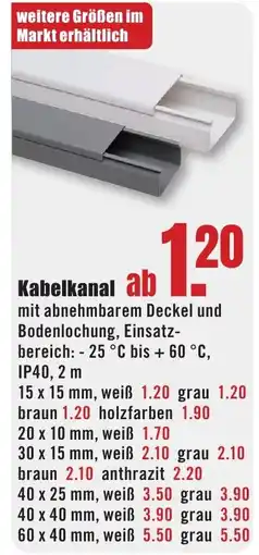 B1 Discount Baumarkt Kabelkanal Angebot