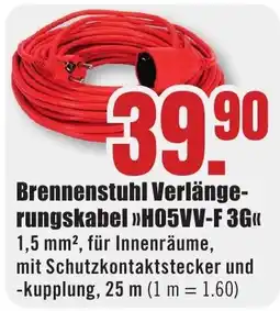 B1 Discount Baumarkt Brennenstuhl Verlängerungskabel »HO5VV-F 3G« Angebot