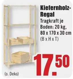 B1 Discount Baumarkt Kiefernholz-Regal Angebot