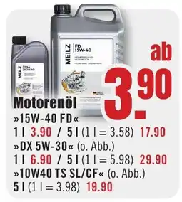 B1 Discount Baumarkt MEILZ Motorenöl Angebot