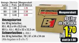B1 Discount Baumarkt Umzugskarton B1 Angebot