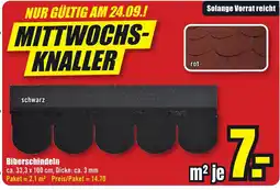 B1 Discount Baumarkt Biberschindeln Angebot
