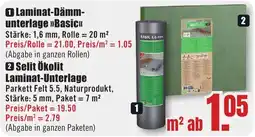 B1 Discount Baumarkt Laminat-Dämmunterlage »Basic« Angebot