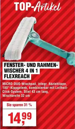 Handelshof Fenster- und rahmenwischer 4 in 1 flexreach Angebot