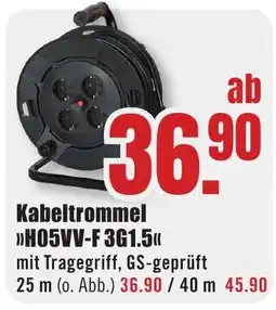 B1 Discount Baumarkt Kabeltrommel »HO5VV-F 3G1.5« Angebot
