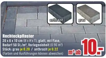 B1 Discount Baumarkt Rechteckpflaster Angebot
