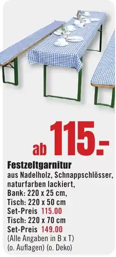B1 Discount Baumarkt Festzeltgarnitur Angebot