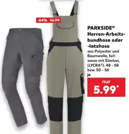 Kaufland PARKSIDE Herren-Arbeitsbundhose oder -latzhose Angebot