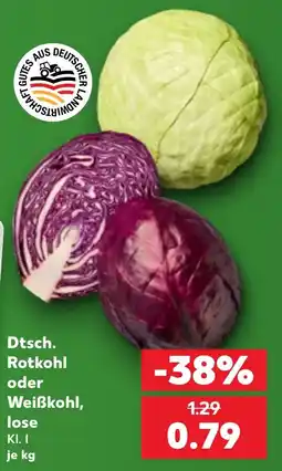 Kaufland Dtsch. Rotkohl oder Weißkohl Angebot