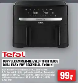 Handelshof Tefal DOPPELKAMMER-HEISSLUFTFRITTEUSE DUAL EASY FRY ESSENTIAL EY901N Angebot