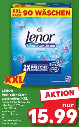 Kaufland Lenor Voll- oder Color-waschmittel XXL Angebot