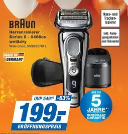 Expert BRAUN Herrenrasierer Series 9 9486cc wet&dry Angebot
