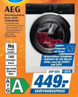 Expert AEG Waschmaschine Serie 6000 LR6E6E499 Angebot
